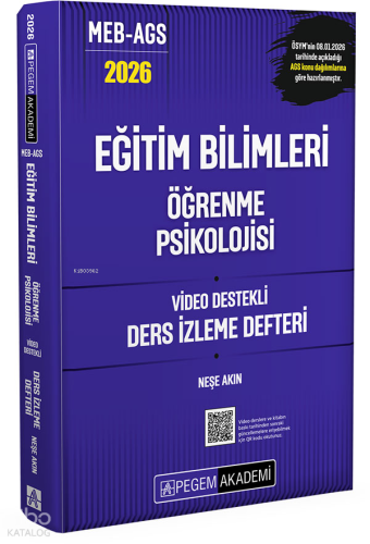 Pegem Akademi 2026 MEB AGS Eğitim Bilimleri Öğrenme Psikolojisi Video 