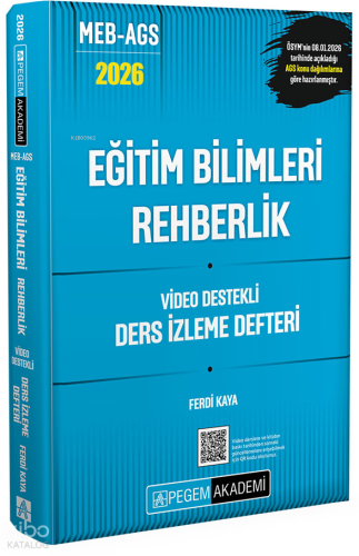 Pegem Akademi 2026 MEB AGS Eğitim Bilimleri Rehberlik Video Destekli D
