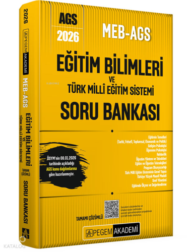 Pegem Akademi 2026 MEB AGS Eğitim Bilimleri ve Türk Milli Eğitim Siste