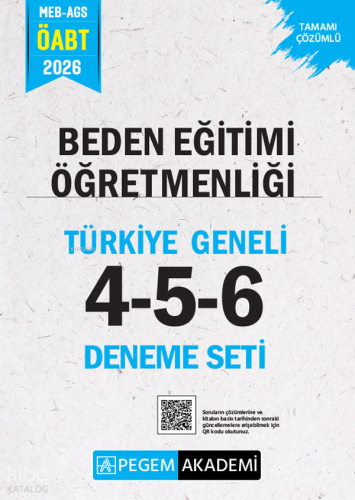 Pegem Akademi 2026 MEB AGS ÖABT Beden Eğitimi Öğretmenliği Tamamı Çözü