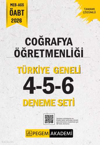 Pegem Akademi 2026 MEB AGS ÖABT Coğrafya Öğretmenliği Tamamı Çözümlü T