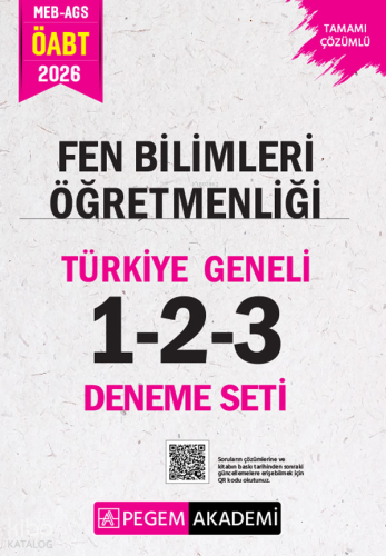 Pegem Akademi 2026 MEB AGS ÖABT Fen Bilimleri Öğretmenliği Tamamı Çözü