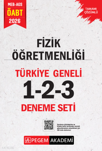 Pegem Akademi 2026 MEB AGS ÖABT Fizik Öğretmenliği Tamamı Çözümlü Türkiye Geneli 1-2-3 Deneme Seti