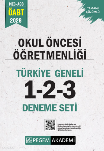 Pegem Akademi 2026 MEB AGS ÖABT Okul Öncesi Öğretmenliği Tamamı Çözüml