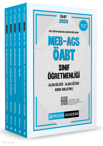 Pegem Akademi  2026 MEB AGS ÖABT Sınıf Öğretmenliği Alan Bilgisi - Alan Eğitimi Konu Anlatımlı Set (5 Kitap)