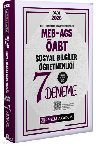 Pegem Akademi 2026 MEB AGS ÖABT Sosyal Bilgiler Öğretmenliği Tamamı Çö