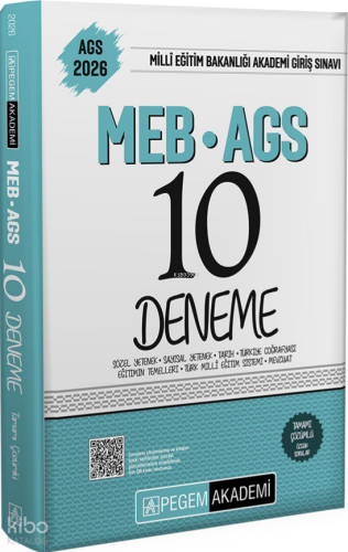 Pegem Akademi 2026 MEB AGS Tamamı Çözümlü 10 Deneme | Komisyon | Pegem