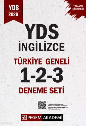 Pegem Akademi 2026 YDS İngilizce Tamamı Çözümlü Türkiye Geneli 1-2-3 D