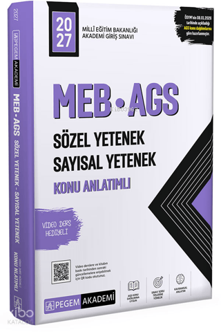 Pegem Akademi 2027 MEB AGS Konu Anlatımlı Sözel Yetenek Sayısal Yetene
