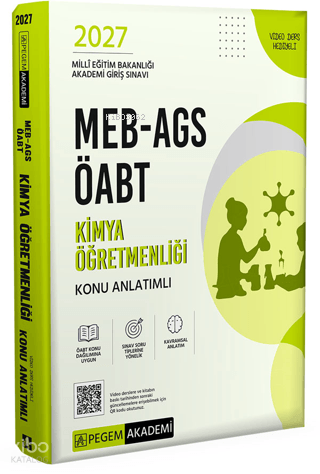 Pegem Akademi 2027 MEB AGS ÖABT Kimya Öğretmenliği Konu Anlatımlı | Ko