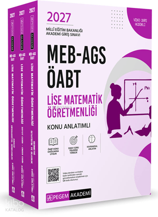 Pegem Akademi 2027 MEB AGS ÖABT Lise Matematik Öğretmenliği Konu Anlat