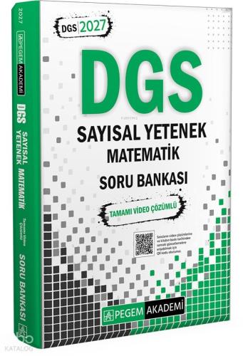 Pegem Akademi DGS Sayısal Yetenek Matematik Tamamı Video Çözümlü Soru Bankası