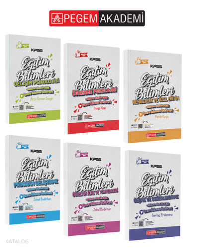 Pegem Akademi KPSS Eğitim Bilimleri Ders İzleme Defteri Seti (6 Kitap)