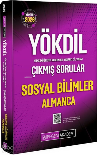 Pegem Yayınları 2026 YÖKDİL Sosyal Bilimler Almanca Çıkmış Sorular | K