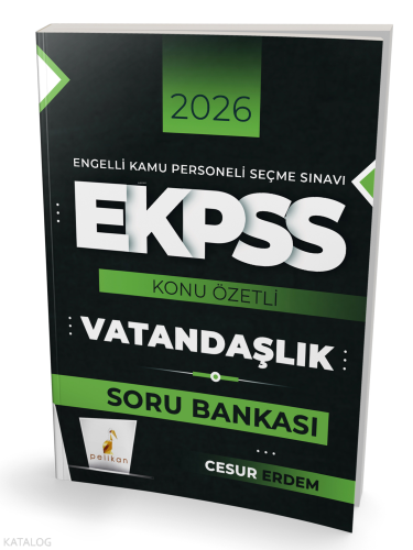 Pelikan 2026 E-KPSS Vatandaşlık Konu Özetli Soru Bankası | Cesur Erdem