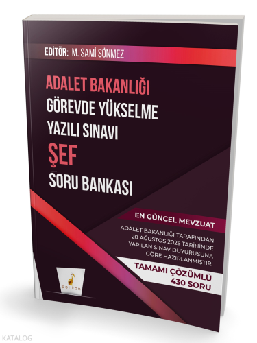 Pelikan GYS Adalet Bakanlığı Görevde Yükselme Yazılı Sınavı Şef Soru Bankası