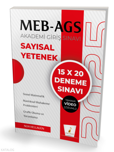 Pelikan Yayınları MEB - AGS Hazırlık Sayısal Yetenek 15x20 Tamamı Vide