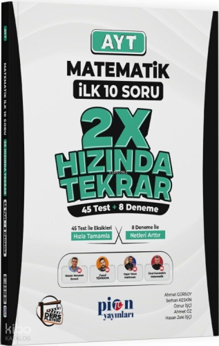 Pion Yayınları AYT Matematik İlk 10 Soru 2X Hızında Tekrar