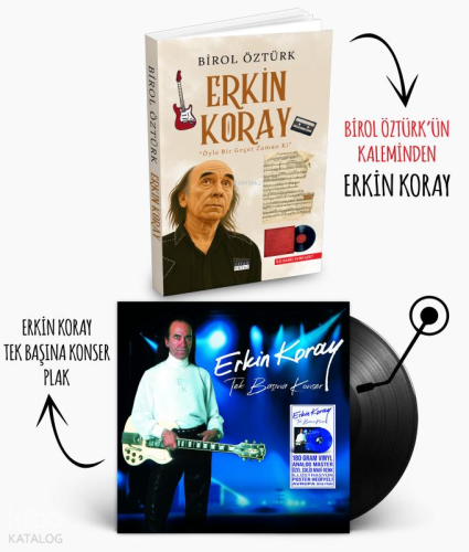 Plaklı Kitaplar - Erkin Koray - Tek Başına Konser Plak | | Halk Kitabe
