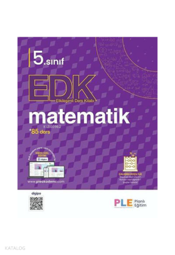 PLE Yayınları 5.Sınıf - Matematik Etkileşimli Ders Kitabı - Set | Kole