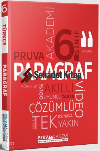 Pruva Akademi 6. Sınıf Paragraf Soru Bankası