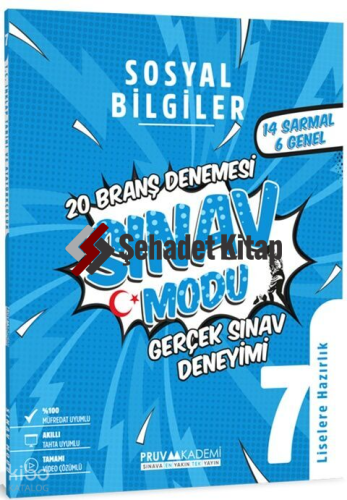 Pruva Akademi 7. Sınıf Sosyal Bilgiler Sınav Modu 20 Deneme