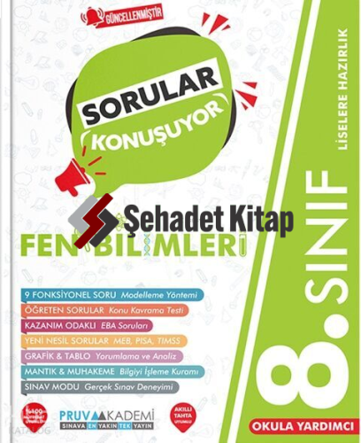 Pruva Akademi 8. Sınıf Fen Bilimleri Sorular Konuşuyor Soru Bankası | 