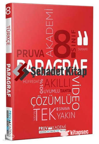 Pruva Akademi 8. Sınıf Paragraf Soru Bankası Pruva Akademi