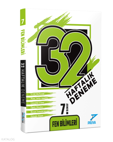 Pruva Akademi Yayıncılık 7. Sınıf Fen Bilimleri 32 Haftalık Deneme