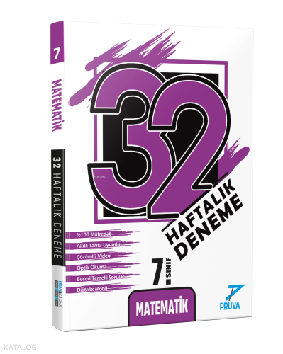 Pruva Akademi Yayıncılık 7.Sınıf Matematik 32 Haftalık Deneme