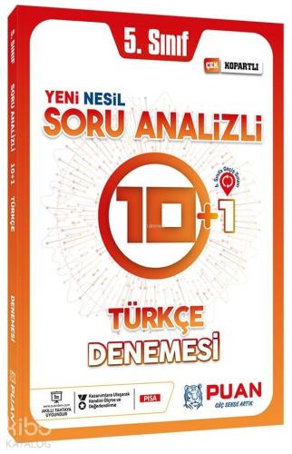 Puan Yayınları 5. Sınıf Türkçe Yeni Nesil Soru Analizli 10+1 Deneme Pu