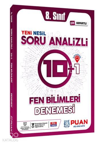 Puan Yayınları 8. Sınıf LGS Fen Bilimleri Soru Analizli 10+1 Deneme Pu