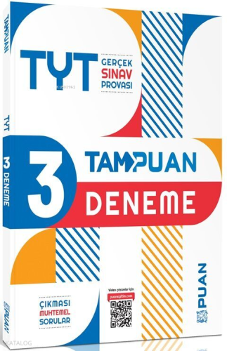 Puan Yayınları TYT Tam Puan 3 Deneme