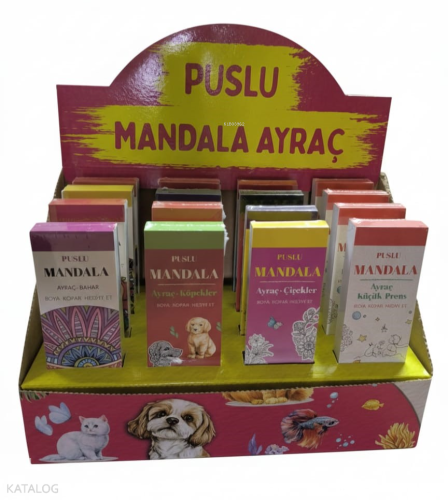 Puslu Mandala Ayraç - Yetişkin Set;Boya - Kopar - Hediye Et | Kolektif