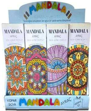 Puslu Mandala Ayraç - Yetişkin Set;Boya-Kopar-Hediye Et