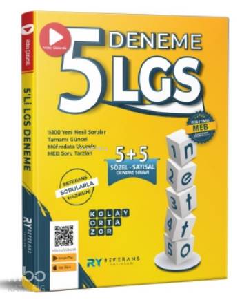 Referans 2021 LGS Netto Tamamı Video Çözümlü 5 Fasikül Genel Deneme Seti; (Kolay-Orta-Zor)