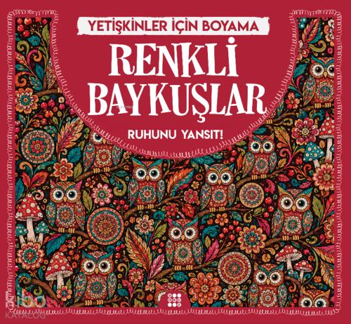 Renkli Baykuşlar;Yetişkinler İçin Boyama | Kolektif | Dokuz Yayınları