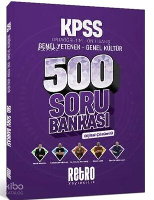 Retro Yayıncılık KPSS Genel Yetenek Genel Kültür Ortaöğretim Önlisans 500 Soru Bankası