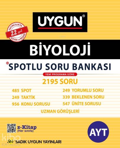 Sadık Uygun Yayınları AYT Biyoloji Spotlu Soru Bankası Sadık Uygun
