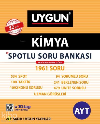 Sadık Uygun Yayınları AYT Kimya Spotlu Soru Bankası Sadık Uygun