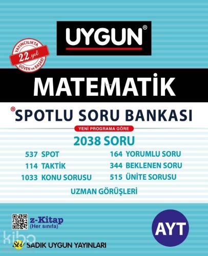 Sadık Uygun Yayınları AYT Matematik Spotlu Soru Bankası Sadık Uygun
