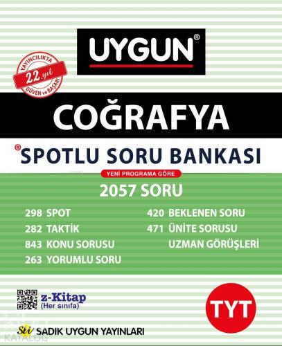 Sadık Uygun Yayınları TYT Coğrafya Spotlu Soru Bankası Kitabı Sadık Uygun