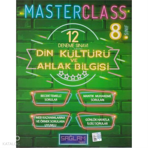 Sağlam Test Yayınları 8. Sınıf Din Kültürü ve Ahlak Bilgisi Kültürü Masterclass 12 Deneme