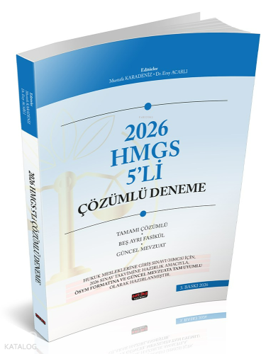Savaş Yayınevi 2026 HUKAL HMGS 5'li Çözümlü Deneme Sınavı | Kolektif |