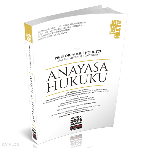 Savaş Yayınevi Anayasa Hukuku Konu Anlatımı | Ahmet Nohutçu | Savaş Ya