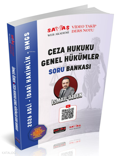 Savaş Yayınevi Ceza Hukuku Genel Hükümler Soru Bankası | İsmail Özbek 