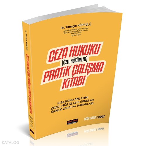 Savaş Yayınevi Ceza Hukuku Özel Hükümler Pratik Çalışma Kitabı