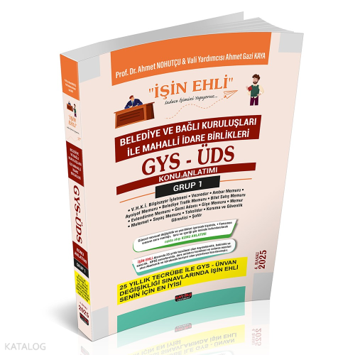 Savaş Yayınevi GYS-ÜDS Belediye ve Bağlı Kuruluşları Mahalli İdare Birlikleri Personeli Grup 1 Konu Anlatımı