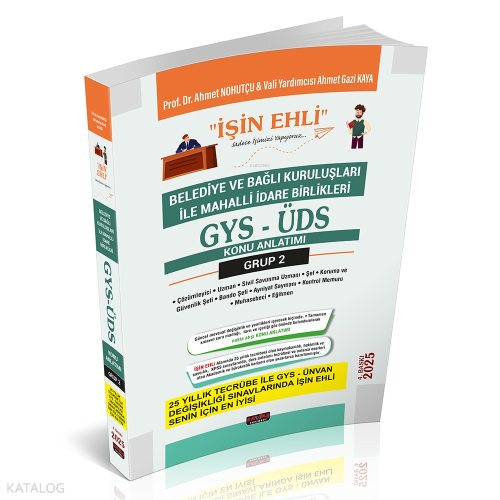 Savaş Yayınevi GYS-ÜDS Belediye ve Bağlı Kuruluşları Mahalli İdare Birlikleri Personeli Grup 2 Konu Anlatımı