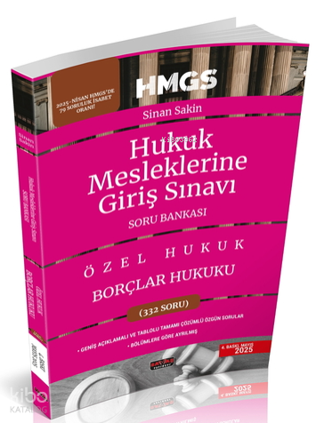 Savaş Yayınevi HMGS Borçlar Hukuku Soru Bankası | Sinan Sakin | Savaş 